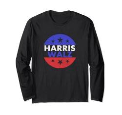 Harris Walz 2024 Kamala Harris Tim Walz Demokratische Präsidentin Langarmshirt von Harris Walz 2024 Kamala Harris Tim Walz President