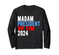 Harris Walz 2024 Kamala Harris Tim Walz Demokratische Präsidentin Langarmshirt von Harris Walz 2024 Kamala Harris Tim Walz President