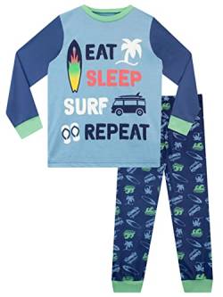 Harry Bear Jungen Schlafanzug Surfer Blau 158 von Harry Bear