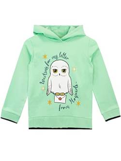 Harry Potter Pullover | Hedwig Hoodie Mädchen | 100% Baumwolle Kinder-Pullover | Hogwarts Pulli Grün 158 von Harry Potter