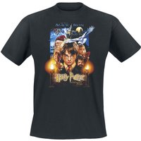 Harry Potter T-Shirt - Let The Magic Begin - S bis 4XL - für Männer - Größe L - schwarz  - Lizenzierter Fanartikel von Harry Potter