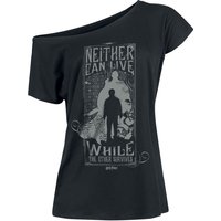 Harry Potter T-Shirt - Neither Can Live - Harry & Voldemort - S bis XXL - für Damen - Größe XL - schwarz  - Lizenzierter Fanartikel von Harry Potter