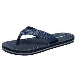 Harssidanzar Herren Flip Flops,Zehentrenner,Sandalen,Strand Flip Flops,Sommer Flip Flops HM001EU,Marine,Größe 46 von Harssidanzar