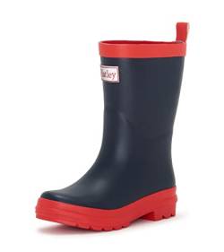 Hatley Mädchen Classic Rain Boots Arbeits-Gummistiefel, Blue (Navy/Red), 30 EU (12 US) von Hatley