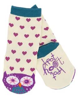 Hatley Mädchen Kids Animal Socks Hoot Sneakersocken, Elfenbein (Cream), 104 (Herstellergröße:Small (2-4 Years)) von Little Blue House