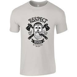 Have It Tall Men's Respect The Beard Graphic Print T-Shirt White XX-Large Tall von Have It Tall