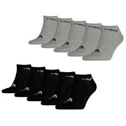 HEAD Herren Damen Unisex Sneaker Sport Socken Kurzsocken Baumwolle - 10er 15er 20er Multipack von Head