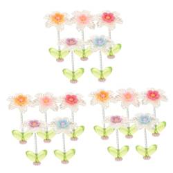 Healifty 15 Stück Mittelkonsolen Dekoration Mini Blumen Heimdekoration Auto Armaturenbrett Zubehör Blumen Auto Dekor Auto Armaturenbrett Ornament Blumenornament Auto Armaturenbrett von Healifty