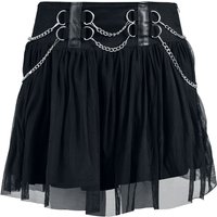 Heartless - Gothic Kurzer Rock - Tania skirt - XS bis XXL - für Damen - Größe XS - schwarz von Heartless