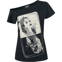 Heartless - Gothic T-Shirt - Tarot Top - XL bis 4XL - für Damen - Größe XXL - schwarz von Heartless