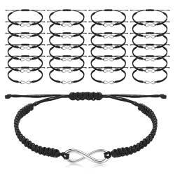 Hebterrka 24 Stück Armbänder, Handgemachte Geflochtene Freundschaftsarmbänder, Bunte und Robuste Designs, Perfekt für Männer und Frauen, Geschenk für Freunde von Hebterrka