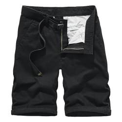 Hehiy 3/4 Hose Herren Cargo Shorts Männer Bermuda Shorts Multi Taschen Sommer Kurze Hose Baumwolle Arbeitshose Gummibund Lässig Kurze Hose Cargo Kurze Hose MäNner 3XL von Hehiy