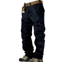 Hehiy Herren Cargo Hose Baumwolle Freizeithose Loose Fit Arbeitshose Wasserabweisende Hose Herren Arbeitshose Herren Lang Black Cargo Pants Men Jeans Cargohose Herren von Hehiy