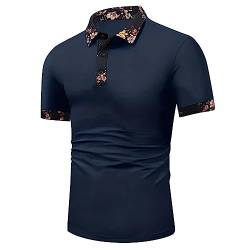 Hehiy Herren Gemusterte Golf-Polo-Shirts Gemusterte Golf-Polo-Shirts Poloshirt FüR Herren Baumwolle Golf Shirt Herren Bunt von Hehiy