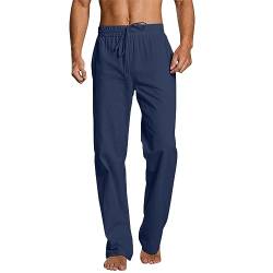 Hehiy Herren Leinenhose mit Kordelzug Leicht Hose Baumwolle Einfarbig Pants für Männer Shorts Herren Sommer Herren Hose Chino Cargo MäNner Hosen Stretch von Hehiy