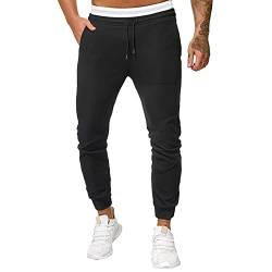 Hehiy Jogginghose Herren Baumwolle Thermo Freizeithose Herren Lang mit Kordelzug-Aufdruck Sweatpants Herren Sweatpants Herren Herren Sporthose Lang Warm S M L XL 2XL 3XL 4XL 5XL von Hehiy