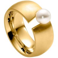 Heideman Fingerring Perlenring goldfarben (Ring, 1-tlg., inkl. Geschenkverpackung), Spannring mit Perle von Heideman