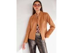 Lederjacke HEINE Gr. 36, braun (cognac) Damen Jacken von Heine