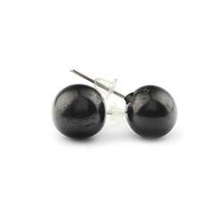 Heka Naturals Schungit schwarze Edelstein Ohrringe l Handgemacht Modischer Frauenschmuck, Hypoallergen Bergsteine - Spirituell Chakra Kristalle Ohrringe - Echte Schwarze Shungit für Damen von Heka Naturals