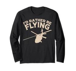 Lustige Helikopter-Pilotenkunst für Männer Frauen Fliegen Heli Hubschrauber Langarmshirt von Helicopter Pilot Gift Pilot Shirts & Gifts