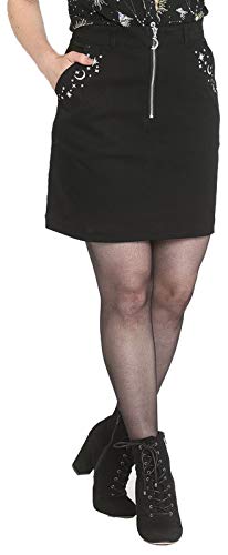 Hell Bunny Interstellar Mini Skirt Frauen Kurzer Rock schwarz XS von Hell Bunny