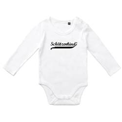 Hellweg Druckerei Baby Body Schützenkind Vintage Unisex Langarm Strampler Größe 80 White für echte Schützen Geschenk Idee zur Baby Party für Neugeborene und Kleinkinder von Hellweg Druckerei