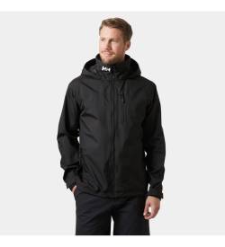 Helly Hansen für Herren. 34443 Kapuzenjacke Crew 2.0 schwarz (L), Lässig, Polyester, Langarm von Helly Hansen