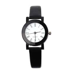 Hemobllo Uhrenarmbänder Für Damen Frauen Quarzuhr Lederarmband Chronograph Handgelenk Analoge Gesch?ftsuhr Casual Watch Armbanduhr Minimalistisch für Geschenk T?glichen Gebrauch von Hemobllo