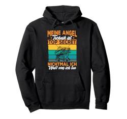 Lustiges Angeln Fischer Meine Angel Technik Ist Top Secret Pullover Hoodie von Herren Angler Angel Spruch