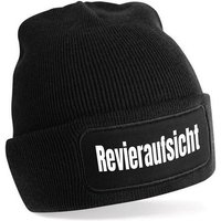 Herzbotschaft Beanie Strickmütze Beanie mit Spruch Revieraufsicht (Mütze mit Aufdruck, Skimütze) Unisex SoftTouch angenehm weiche und warme Wintermütze Einheitsgröße von Herzbotschaft