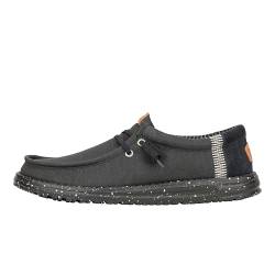 HEYDUDE - Sirocco Neutrals Slip-on Casual Herrenschuhe - Mokassin-Stil, Black/Black, 41 von Hey Dude