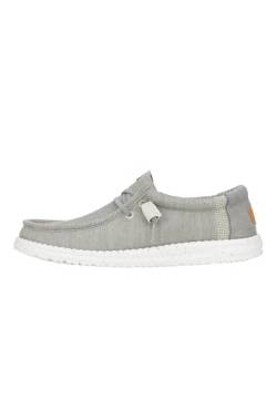 HEYDUDE - Wally Elevated Basics Herren - Slip-on Schuhe - Mokassin-Stil, Grey/White, 44 EU von Hey Dude