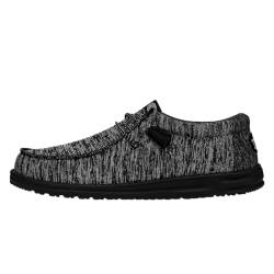 HEYDUDE - Herren Wally Sport Knit Schuhe, Black/Black, 41 von Hey Dude