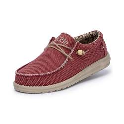 Hey Dude Wally Braided - Herren Schuhe - Pompeian Red - Komfort und Leichtigkeit - Ergonomische Memory-Foam-Sohle - Hausschuhe Herren - Design Italien und Kalifornien Größe EU 44 von Hey Dude