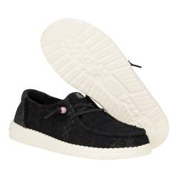 Hey Dude Wendy Damen-Slipper aus gehäkelter Spitze, Schwarz, 38 EU von Hey Dude