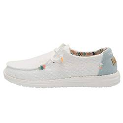 Hey Dude Wendy Schuhe Damen - Boho White Crochet - Komfort und Leichtigkeit - Ergonomische Memory Foam-Sohle - Hausschuhe Damen - Damenschuhe Entworfen in Italien und Kalifornien Größe EU 43 von Hey Dude