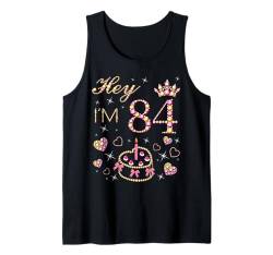 Hey I'm 84, 84 Years Old Women, 84th Birthday Cake Kerze Tank Top von Hey It's My Birthday