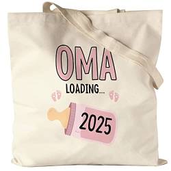 Hey!Print Oma Loading 2025 Jutebeutel Geschenk Werdende Oma Babynews Mit Ladebalken Schwangerschaft Geschenkidee von Hey!Print