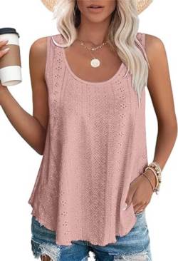 Damen Tank Top Sommer Cami Blusen Tops Oberteile Ärmellose Camisole Shirt Skin.rosa L von Hgyfcnb