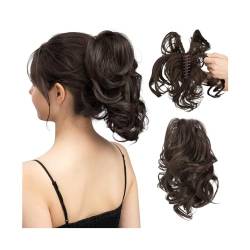 Klauen-Chignon für Einclipsen Synthetische DIY Klaue Clip In Pferdeschwanz Haarverlängerungen Haarteil Haarknoten Gefälschte Schwarzblond Naturhaar Falscher Zopf for Frauen Zerzaustes Messy Bun Haarte von Hhaoran-9868