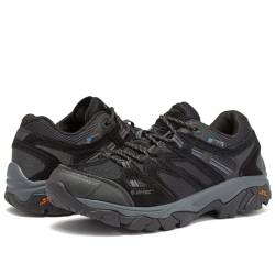 HI-TEC RAVUS WP Low Waterproof Wanderschuhe für Herren Leichte Atmungsaktive Outdoor Trekking & Trail Schuhe Größen 40 bis 50 Medium und Extra Breit Herren Wanderschuhe, Schwarz, 10 X-Wide von Hi-Tec