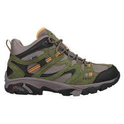 Hi-Tec Ht Ravus Mid Wp Herren-Schnürstiefel, zum Wandern, Wandern, Freizeitstiefel, Braun, grün, grau, 10 von Hi-Tec