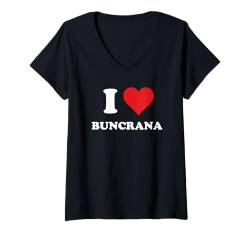 Damen I Heart Buncrana Ireland Love Eire Irish Souvenir Item T-Shirt mit V-Ausschnitt von Hibernia Cities Towns Tourism Merch Tees And Stuff