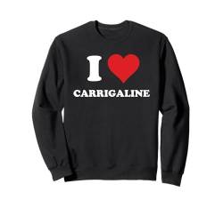 I Heart Carrigaline Ireland Love Eire Irish Souvenir Item Sweatshirt von Hibernia Cities Towns Tourism Merch Tees And Stuff