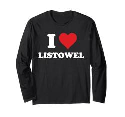 I Heart Listowel Ireland Love Eire Irish Souvenir Item Langarmshirt von Hibernia Cities Towns Tourism Merch Tees And Stuff