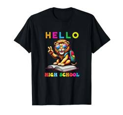 Hallo High School Lion Lover Back to School Kids Boy Girl T-Shirt von High School First Day of School Outfits Boy Girl