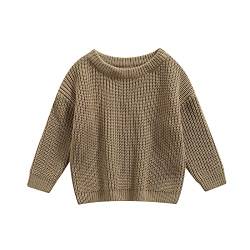 Himllauen Baby Pullover Jungen Mädchen Frühling Herbst Winter Kleidung 0-5 Jahre Kinder Pullover (Grau, 3-6 Months) von Himllauen