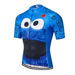 Herren-Fahrradtrikot, kurzärmelig, Blaue Augen, XX-Large von HimyBB