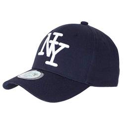 Hip Hop Honour NY Cap Marineblau und Weiß Trend Visiere Baseball Stazky – Herren Gr. Einheitsgröße, blau von Hip Hop Honour