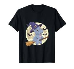 Halloween Magie mit Moo Deng der Nilpferd Hexe T-Shirt von HippoWeen Treats